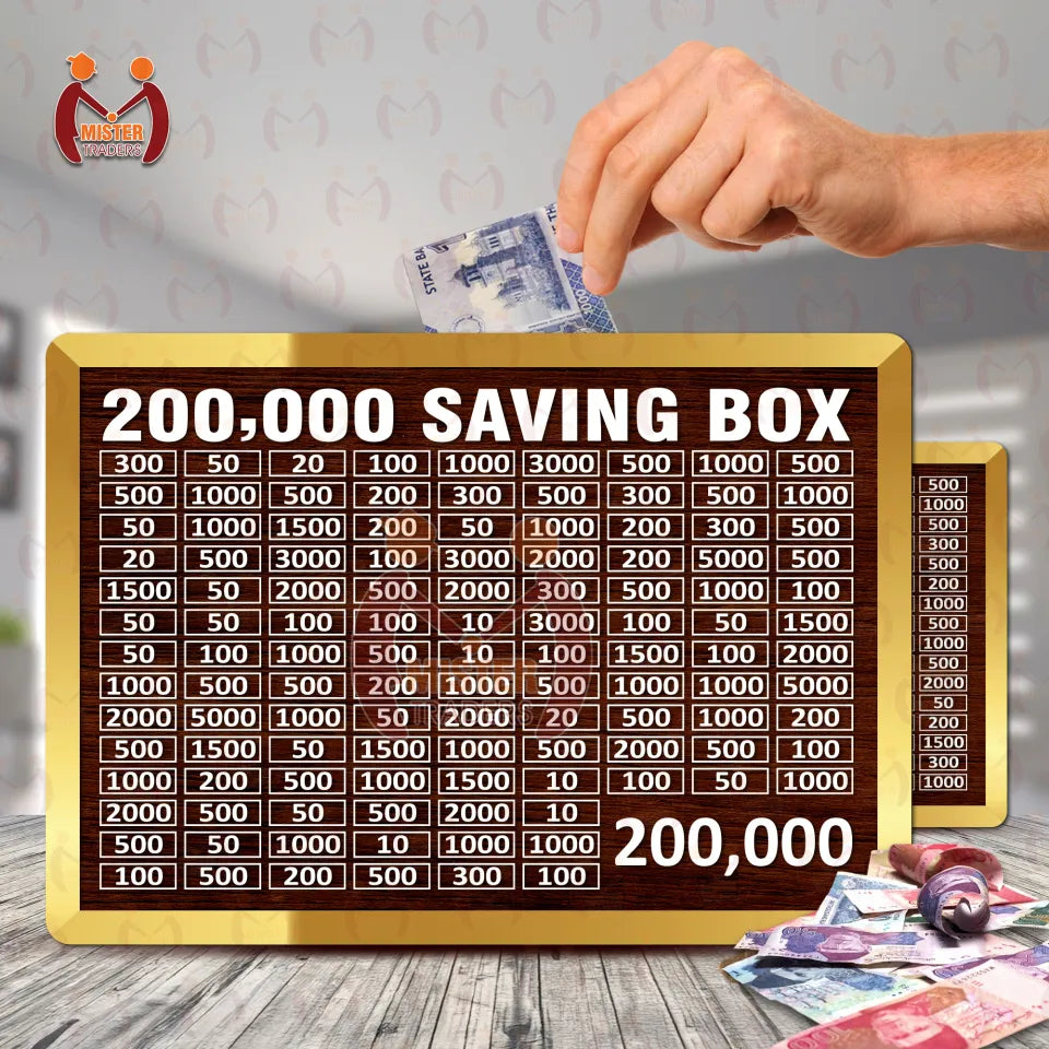 10 Lac Rupees Saving Box – 1,000,000 PKR Wooden Money Challenge