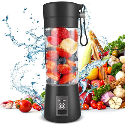 Recargeable Juicer Blender 6 Blades 380ml - Portable Juicer Cup